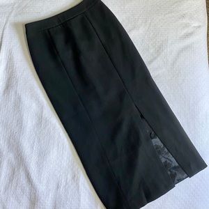 Reiss Long Pencil Skirt with Front Slit
